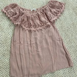 Lace Off Shoulder Top, Size S